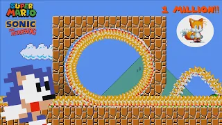 9999 Tails at Once in Super Mario Bros 🍄🌀💨 (Sonic rescues Tails)