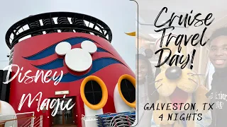 DISNEY CRUISE TRAVEL DAY ✨Mom & Son Road Trip 2024 l Disney Magic Broading+ Tour +Sail Away Party 🎉