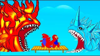 Rescue Baby SPIDER-GODZILLA & KONG From BLOOP ICE & FIRE: Who Will Win?|Godzilla Cartoon Compilation