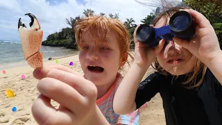 BEACH TREASURE HUNT in Hawaii 👀  Adley & Niko finding eggs, easter candy, and our new Summer Merch!!