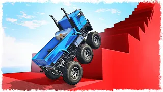 ГРУЗАН 6x6 vs ЛЕСТНИЦА В GTA ONLINE!!!