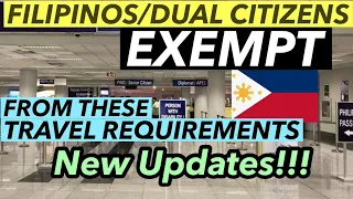 FILIPINOS AND DUAL CITIZENS DON'T NEED THESE COVID TRAVEL RESTRICTIONS TO ENTER PHILIPPINES