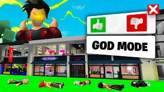 Using GOD MODE in Brookhaven Roblox…