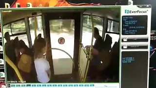 Запись с камер автобуса ДТП на ПЛК г. Видное