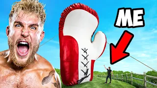 I Built Jake Paul Worlds Largest Boxing Gloves!