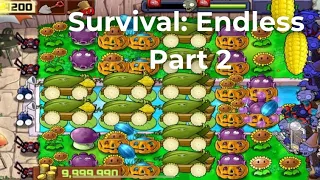 Plants Vs Zombies Survival: Endless 100 Flags (Part 2)