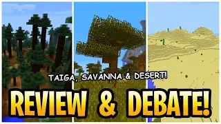 Minecraft Minecon Biome Update Review & Debate! Taiga, Desert & Savanna! MCPE, Xbox, Switch & PS4