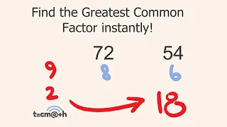 Find the Greatest Common Factor GCF in two seconds!