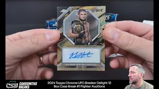 2024 Topps Chrome UFC Chrome Breaker Delight 12 Box Case Break #1