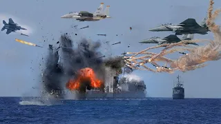 War Begins! U.S. Air Force F-15 Strike Eagle Attacks Rebel Ships in the Red Sea