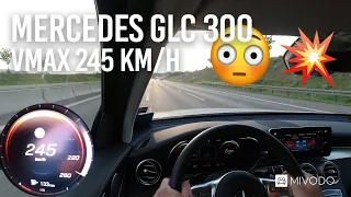 Mercedes GLC 300 (X253) V-MAX & Sport+ Sound - 245KM/H Autobahn Beschleunigung