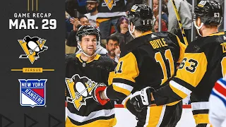 GAME RECAP: Penguins vs. Rangers (03.29.22) | Rematch in Pittsburgh