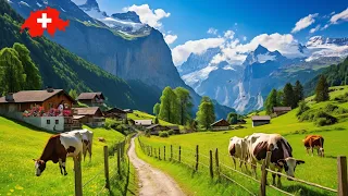 Lauterbrunnen🇨🇭 The Most Heavenly Beautiful Place In Switzerland, Walking Tour - Grindelwald