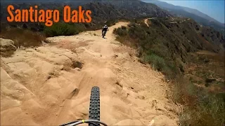 Raw full runs: Santiago Oaks Mountain biking (Catus, Hawk and Chutes DH Trails) Aug 18, 2017