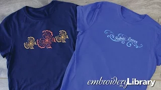 Embroidering on T-shirts