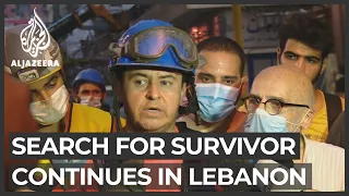 Search for survivor continues under Beirut building rubble