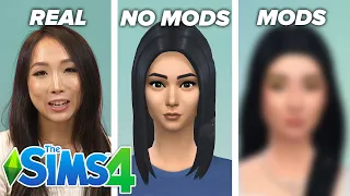 Asian Women Create Themselves In The Sims: No Mods vs. Mods (ft. Luumia)