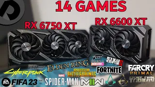 RX 6600 XT vs RX 6750 XT | 14 Games 1080p