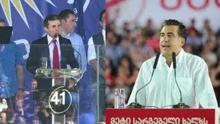 Georgia's Saakashvili battles billionaire rival at polls