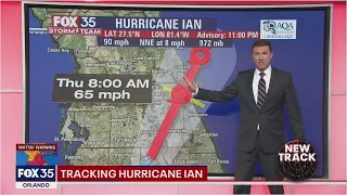 Hurricane Ian downgraded to Category 1, track shifts east