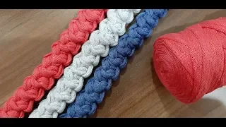 Вяжем шнур ГУСЕНИЧКА или ЖЕМЧУЖНЫЙ шнур крючком из трикотажной пряжи Crochet cord