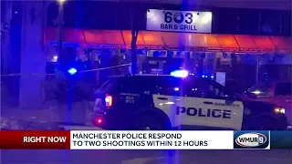 Manchester police respond to 2 shootings in city within 12 hours