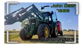 ✔☘️Prasowanie Siana 2023!☘️✔  ✩John Deer 7600-Kuhn VB2160✩