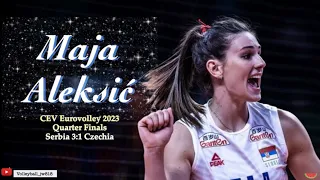 Maja Aleksić │Monster Block│16 points │ Serbia vs Czechia│ CEV EuroVolley 2023 Women Quarter Final