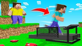 Minecraft BUT RUNNING = WEIGHT LOSS! (impossible)