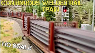 Continuous Welded Rail Train - BNSF Fall River Division in HO Scale