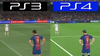 Pro Evolution Soccer 2018 PES | PS4 VS PS3 | Graphics Comparison