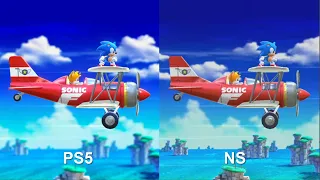 SONIC SUPERSTARS Switch vs PS5 comparison