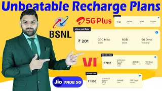 Cheapest Recharge Plans For 4G Network | Bsnl 4G Recharge Cheapest The Jio True5G, Airtel 5GPlus, Vi