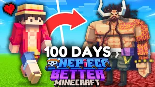 I Survived 100 Days as a SHAPESHIFTER in One Piece x Better Minecraft Hardcore