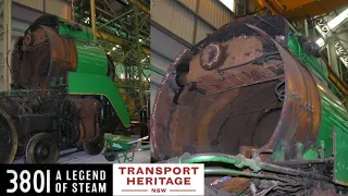 Transport Heritage NSW footage of 3801 restoration