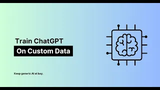 Обучение чата гпт на своей базе данных | Train ChatGPT On Your Data base