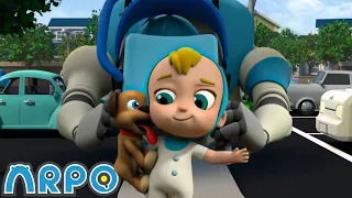 Runaway Buggy!!! - Stop that Dog! | Baby Daniel and ARPO The Robot | Funny Cartoons for Kids