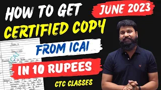 How to get Certified Copies from ICAI through rti CA Foundation I CTC Classes