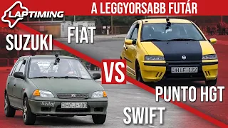 A leggyorsabb futár - Suzuki Swift vs. Fiat Punto HGT (Laptiming ep.152)