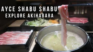 All You Can Eat Wagyu Shabu Shabu AYCE in Akihabara Tokyo Japan - vlog #034 part 2