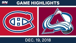 NHL Highlights | Canadiens vs. Avalanche - Dec 19, 2018