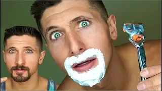 Shaving All Facial Hair For The first Time in 8 Years! - I Look 21 again!