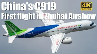 China‘s C919 first flight in Zhuhai Airshow