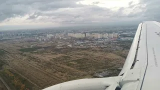 04.10.2023 SU6037 Москва(SVO) Санкт-Петербург(LED) SSJ100 посадка / Moscow - SaintPetersburg landing