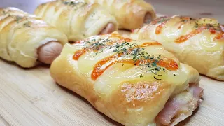 Sausage Buns | Ham And Cheese Buns | How To Make Soft And Fluffy Buns | 香肠面包食谱 | 火腿起司面包 | 新手零失敗面包食谱