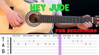 HEY JUDE | Easy guitar melody lesson for beginners (with tabs) - The Beatles
