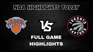 NBA Full Game Highlights | New York Knicks vs Toronto Raprots | NYK vs TOR | Jan 22, 2023