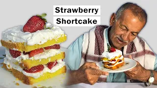 Tribal People Try Strawberry Shortcake First Time | Villagers Try Strawberry Shortcake