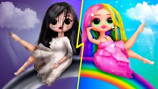 Dark vs Rainbow Family / 10 DIY LOL Hacks