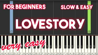 LOVE STORY (WHERE DO I BEGIN?) - ANDY WILLIAMS | SLOW & EASY PAINO TUTORIAL